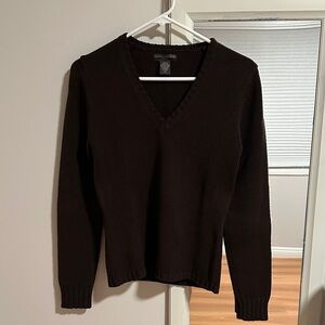 Banana Republic V-Neck Sweater - Rich Brown